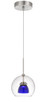 Cal Lighting - UP-335-CL-BLUCL - LED Mini Pendant - Dimmable With Lutron Brand Dimmers: Dvcl-153P Scl - Clear Blue