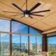 Ezra 72" Ceiling Fan (CP72EZR8BK-W)