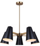 Canarm - ICH1145A05BKG - Five Light Chandelier - Harken - Matte Black And Gold