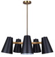Harken Five Light Chandelier (ICH1145A05BKG)