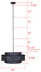 Bellamy Three Light Chandelier (ICH1149A03BK22)
