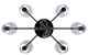 Aspen Six Light Chandelier (ICH1201A06BK)