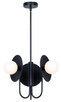 Canarm - ICH1209A03BK9 - Three Light Chandelier - Mierka - Black