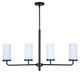 Malloy Four Light Chandelier (ICH2029B04BK)