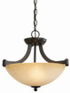 Canarm - ICH375A03RA14 - Three Light Chandelier - Warren - Rubbed Antique
