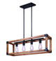 Canarm - ICH756A04BKW32 - Four Light Chandelier - Moss - Black/Wood