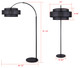 Bellamy One Light Floor Lamp (IFL1149A82BK-BPR)