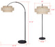 Bellamy One Light Floor Lamp (IFL1149A82BK-NR)