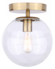 Camilo One Light Flush Mount (IFM1029A08GD-CL)