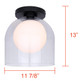 Pelia One Light Flush Mount (IFM1142A12BK)