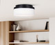 Malloy Two Light Flush Mount (IFM2029B12BK)