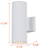 Rexton Two Light Outdoor Lantern (IOL639WH)