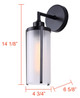 Beau One Light Outdoor Lantern (IOL653BK)