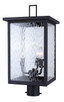 Canarm - IOL708BK - Three Light Outdoor Post Lantern - Shana - Black
