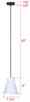 Arbella One Light Pendant (IPL2107B01BW)