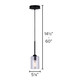 Hampton One Light Pendant (IPL370A01BK-CL) Hampton One Light Pendant (IPL370A01BK-CL)