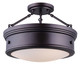 Boku Three Light Semi Flush Mount (ISF624A03ORB)