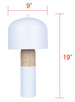 Caleb One Light Table Lamp (ITL1152A18WHW)