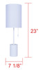 Flint One Light Table Lamp (ITL1164A23WH)