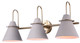 Canarm - IVL1076A03MGG - Three Light Vanity - Talia - Matte Grey And Gold