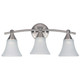 Canarm - IVL221A03BPT - Three Light Vanity - Grace - Brushed Pewter