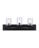 Canarm - IVL370A03BK-CL - Three Light Vanity - Hampton - Matte Black