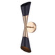 Canarm - IWF1073A02BKG - Two Light Wall Sconce - Emlen - Matte Black And Gold