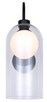Pelia One Light Wall Sconce (IWF1142A01BK)