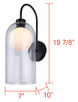 Pelia One Light Wall Sconce (IWF1142A01BK)