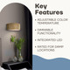 Scarlett One Light Wall Sconce (IWL1208A12PGD)