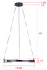 Azria LED Chandelier (LCH283A24BKB)