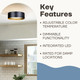 Kyrie LED Flush Mount (LFM285A12BK)