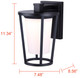 Vero. Lol674Bk LED Outdoor Lantern (LOL674BK)