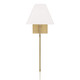 manufacturer_finish:Aged Brass|manufacturer_glass:White Fabric Shade