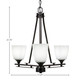 Uptowne Three Light Chandelier (323-DG-460)