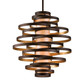 Corbett Lighting - 113-44-BRL/GL - Three Light Chandelier - Vertigo - Bronze And Gold Leaf