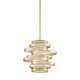 Corbett Lighting - 128-41-WSL - One Light Pendant - Vertigo - Warm Silver Leaf