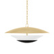 Corbett Lighting - 413-26-VGL/SBK - Four Light Chandelier - Adara - Vintage Gold Leaf And Soft Black