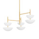 Corbett Lighting - 477-42-VGL/GSW - LED Chandelier - Evander - Vintage Gold Leaf/Gesso White