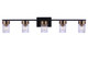 Craftmade - 11835FBSB5 - Five Light Vanity - Bond Street - Flat Black/Satin Brass