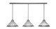 Toltec Lighting - 48-BN-910 - Three Light Linear Pendalier - Any - Brushed Nickel