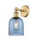manufacturer_finish:Brushed Brass|manufacturer_glass:Blue Bella|light_output:220.00lm|color_temperature:2200K|cri:99
