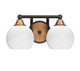 Toltec Lighting - 3422-MBBR-4101 - Two Light Bath Bar - Paramount - Matte Black & Brass