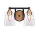 Toltec Lighting - 3422-MBBR-461 - Two Light Bath Bar - Paramount - Matte Black & Brass