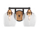 Toltec Lighting - 3422-MBBR-4810 - Two Light Bath Bar - Paramount - Matte Black & Brass