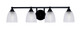 Toltec Lighting - 3424-MB-500 - Four Light Bath Bar - Paramount - Matte Black