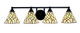 Toltec Lighting - 3424-MB-9115 - Four Light Bath Bar - Paramount - Matte Black