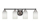 Toltec Lighting - 3424-MBBN-310 - Four Light Bath Bar - Paramount - Matte Black & Brushed Nickel