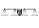 Toltec Lighting - 3424-MBBN-311 - Four Light Bath Bar - Paramount - Matte Black & Brushed Nickel