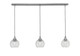 Toltec Lighting - 36-BN-4102 - Three Light Linear Pendalier - Stem - Brushed Nickel